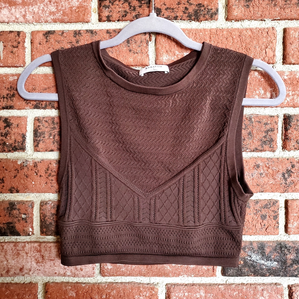 Aritzia Babaton Pointelle Cropped Tank Top